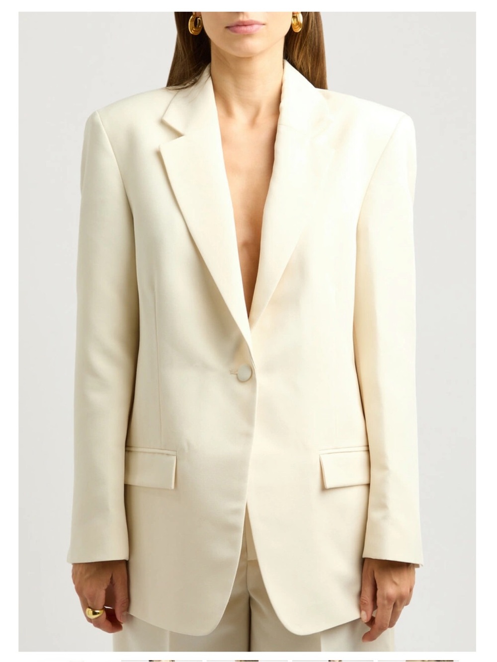 Rohe Split Twill Blazer Off White